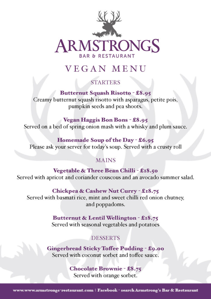 Vegan Menu